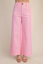 Pink Wide Leg Denim
