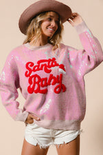 Pink Sequenced Santa Baby