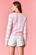 Light Pink tie Front Cardigan