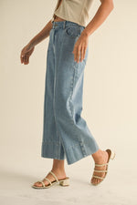 Light Denim wide hem bottoms