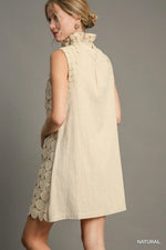 Beige Circle Pattern Dress