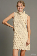 Beige Circle Pattern Dress