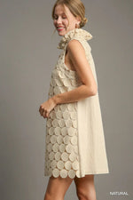 Beige Circle Pattern Dress