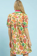 Green Mix Abstract Dress