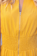 Mustard Zip Up Dress