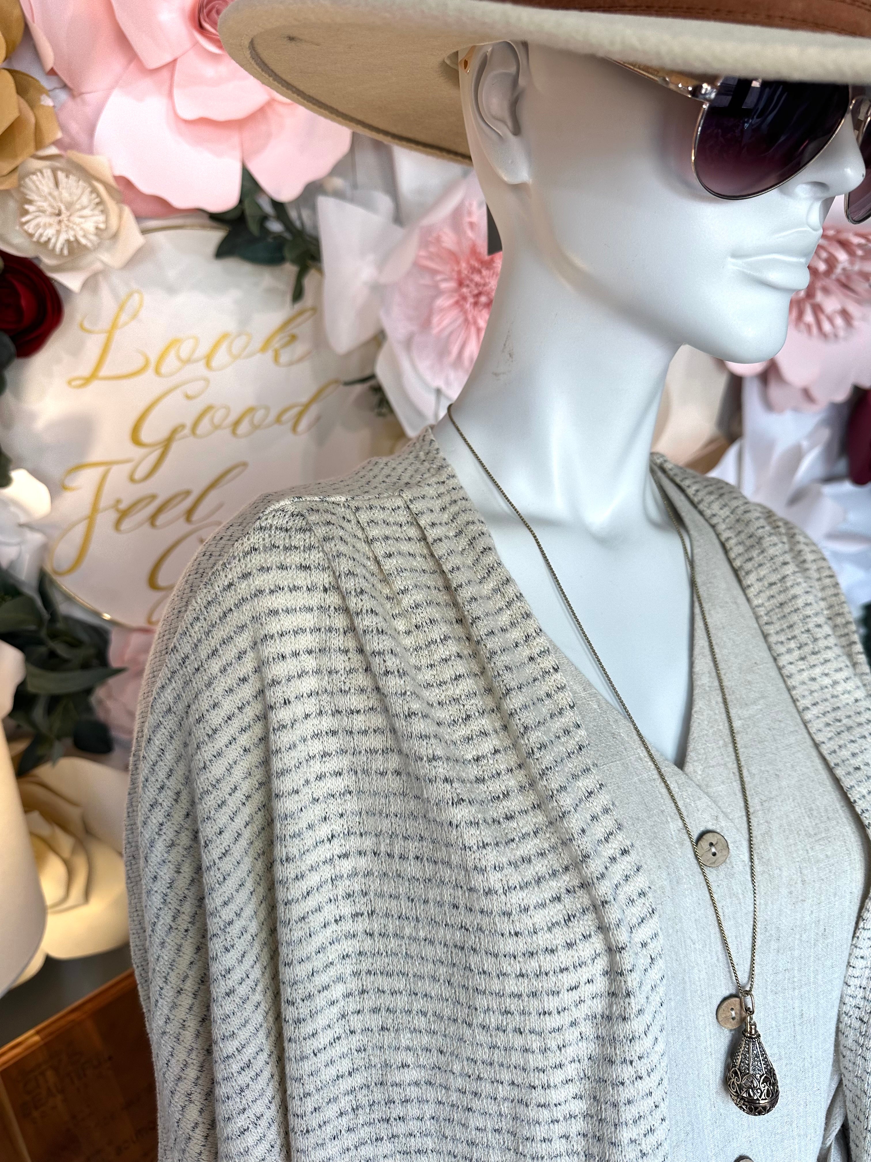 Oatmeal/Grey Cocoon Cardigan
