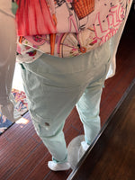 Seafoam Cargo Cuffed Bottoms