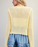 Crochet Scallop Trim Sweater