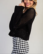 Crochet Scallop Trim Sweater