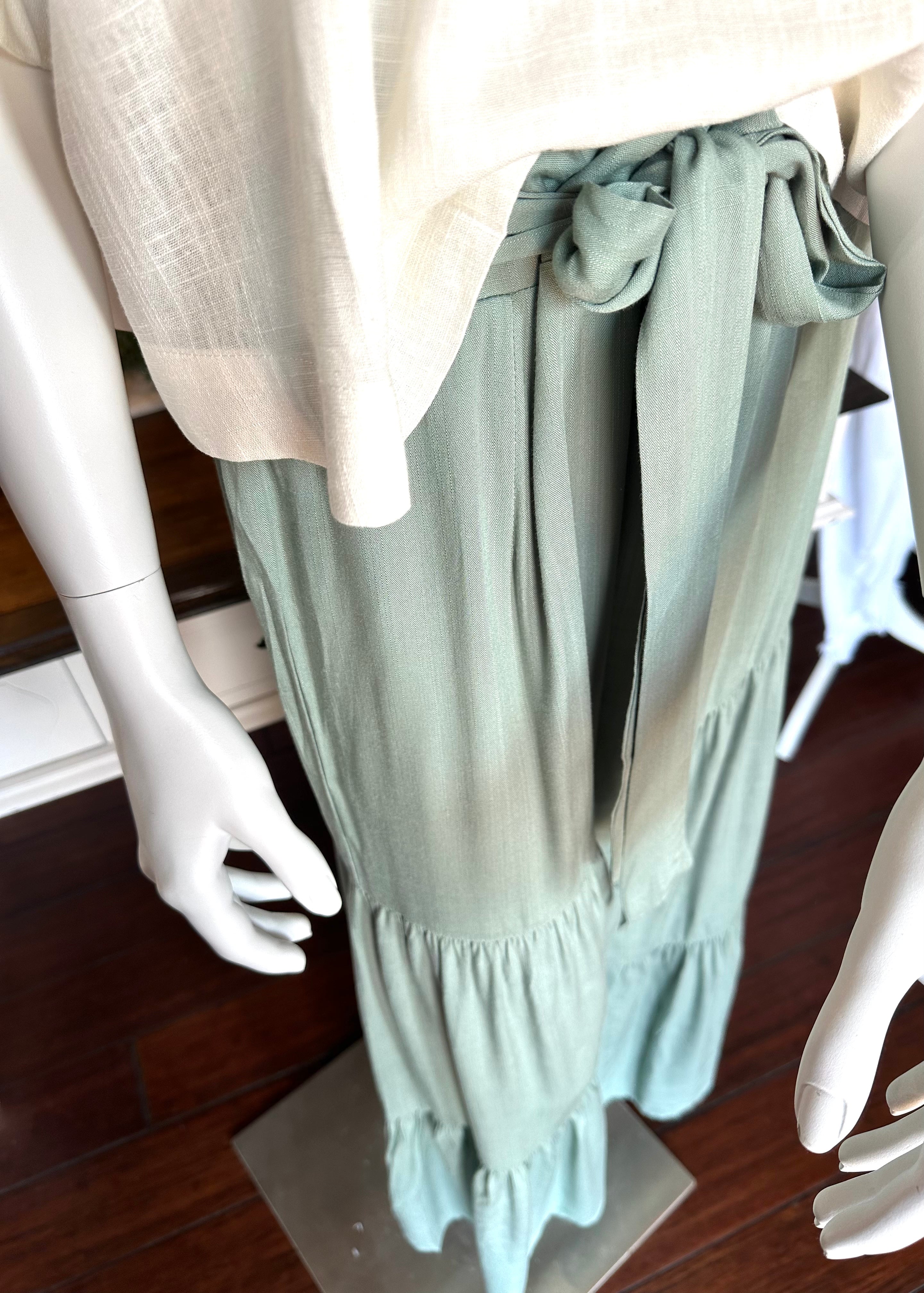 Tiered Wide Leg Pants