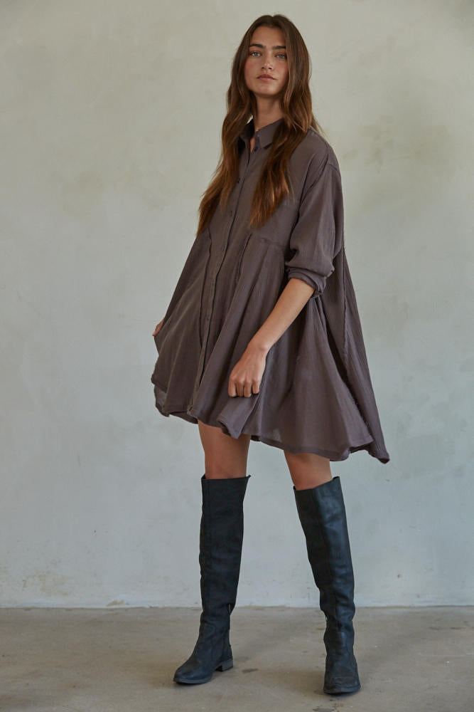Gray Collared Tunic