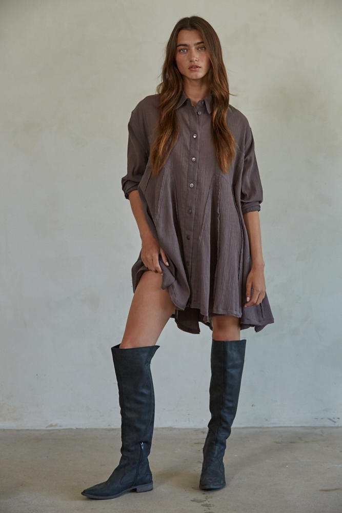 Gray Collared Tunic