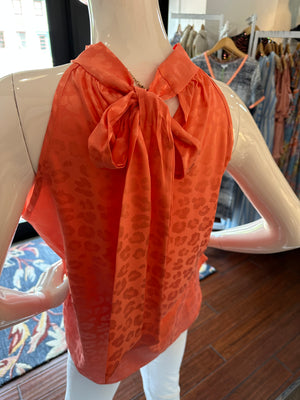 Coral Sleeveless Top