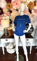 Blue “America” Top with Stars