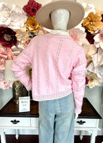 Light Pink tie Front Cardigan