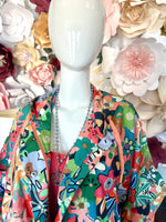 Coral Mix Floral Windbreaker