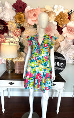 Flower Print Mini Dress