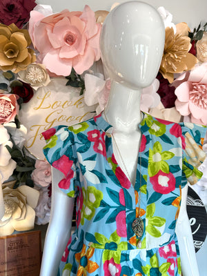 Flower Print Mini Dress