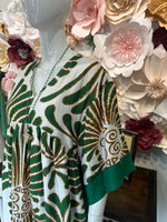 Green Leaf Kimono Sleeve Dress