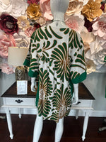 Green Leaf Kimono Sleeve Dress