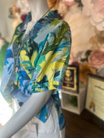 Multi color leaf print Top