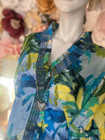 Multi color leaf print Top