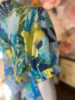 Multi color leaf print Top