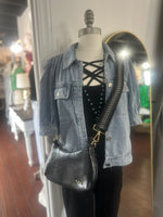 Short Puff Sleeve Denim Jacket