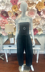 Ash Black Strapless Jumpsuit
