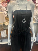 Ash Black Strapless Jumpsuit