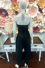 Ash Black Strapless Jumpsuit