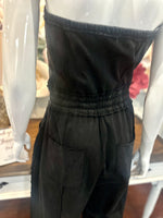 Ash Black Strapless Jumpsuit