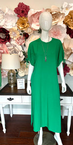 Midi Dress with Tie sleeve detail