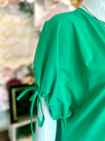 Midi Dress with Tie sleeve detail