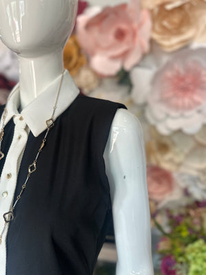 Black Button Down Mini Dress