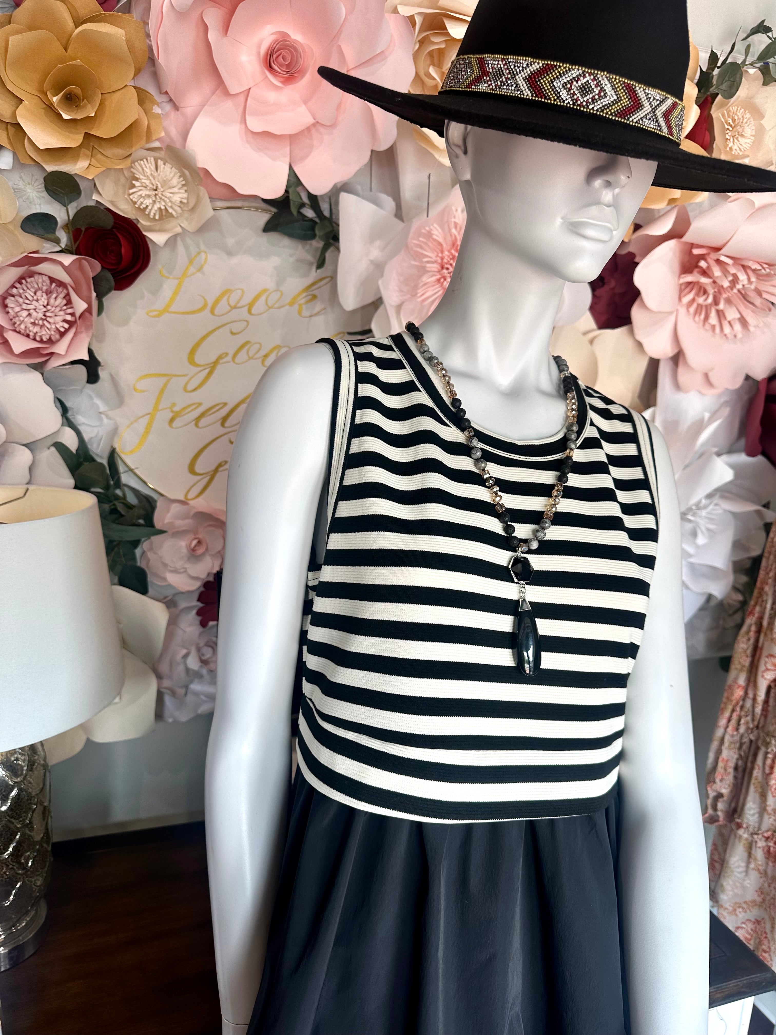 Black/Cream Bubble Bottom Dress