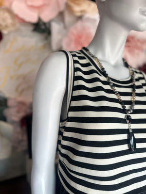 Black/Cream Bubble Bottom Dress