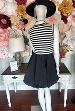 Black/Cream Bubble Bottom Dress