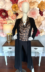 Leopard Cowl Neck Sleeveless top