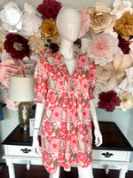 Floral V Neck Dress