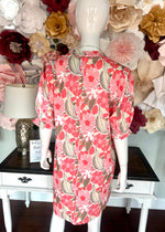 Floral V Neck Dress