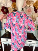 Floral V Neck Dress