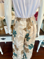 Natural Multi pattern LInen Pants