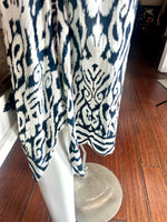 Navy/White Print Dress