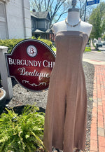 Mocha Tube wide leg Jumpsuit
