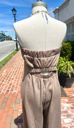 Mocha Tube wide leg Jumpsuit