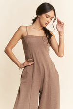 Mocha Tube wide leg Jumpsuit