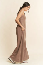 Mocha Tube wide leg Jumpsuit
