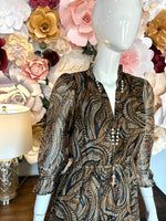 Elan Brand Brown Paisley Dress