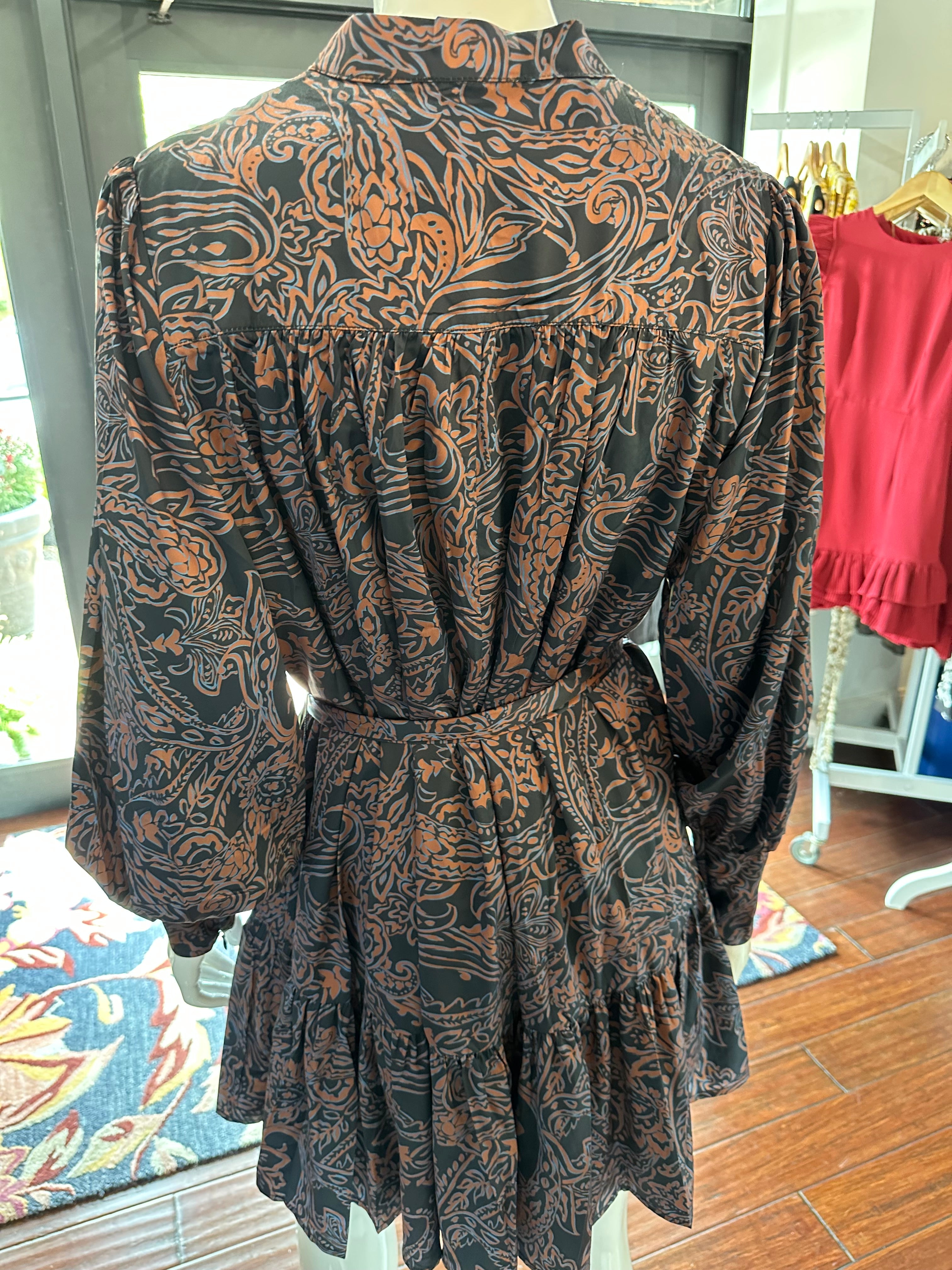 Black/Brown Pasiley Dress